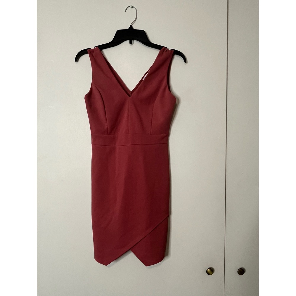 Newbury Kustom Dress Rust Sleeveless V‎ Neck Cocktail Party Dress Women's Small